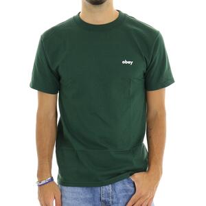 T-SHIRT LOWER CASE OBEY VERDE